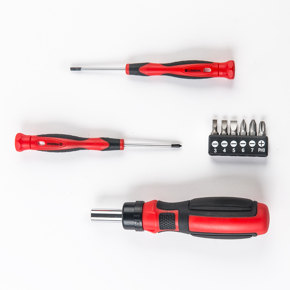 Tournevis à cliquet orientable (17 embouts) (N/A) - Achat Outillage