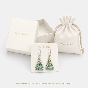 Pendientes de árbol de Navidad para mujer, diseño de estrella, accesorios para las orejas con temática navideña - Product Image 6