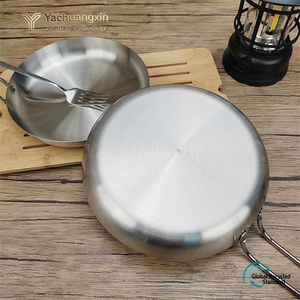 Poêle à frire ovale en acier inoxydable couleur dorée, portable, compatible lave-vaisselle, pour usage quotidien, ensemble d'ustensiles de cuisine - Product Image 2