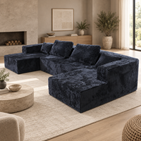 Canapé modulaire en U surdimensionné QINUO, 4 places, assise profonde, chaise longue, gain de place, idéal pour hôtel