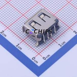 915-411A2028S10201 USB Connector SMD Connector ( Connector Type: Type-A )( Protocol Standard: USB 2.0 )( Gender: Female ) - Product Image 2