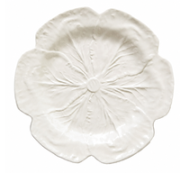 Ensemble d'assiettes de service en céramique à bordure en relief en forme de feuille de lotus, assiette blanche créative pour fruits et accompagnements, assiette plate décorative vintage