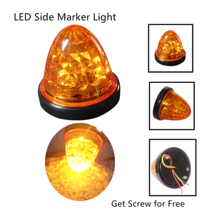 Peterbilt kamyon yarı kamyon römorku z 24v için yuvarlak 16 Led Side Marker arı kovanı koni ışıkları için - Product Image 6