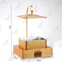 Vente Chaude Chauffe-Plats de Luxe en Acier Inoxydable Carré pour Buffet 5.5L pour Service Commercial Hôtelier avec Option Suspension