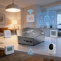 Mini PC Host Anbi para Colaboración Multipantalla, Salida 4x4K, Expansión PCIe para Mesas de Trading Financiero y Salas de Juntas Corporativas