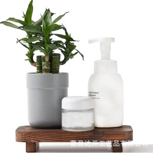 Porte-savon en bois rectangulaire au design minimaliste pour le rangement sous l'évier de la salle de bain, plateau à savon multifonctionnel avec support pour plantes - Product Image 1