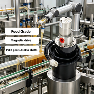 Food Grade Filling Machine Pump Gear Pump Filling Machine Food Grade Dosing Pump for Syrup <b>Dispensing</b> and <b>Automatic</b> Filling Line - Product Image 1