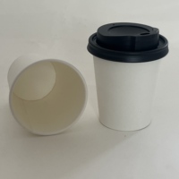 Tasses à café en papier à mur unique blanc écologique de 8oz pour les cafés, les restaurants et les grands événements