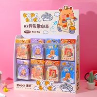 Carnet à spirale A7 découpé au laser Capybara 80 g/m² 60 feuilles pages intérieures colorées 4 motifs Kawaii Papeterie de poche pour enfants Vente en gros