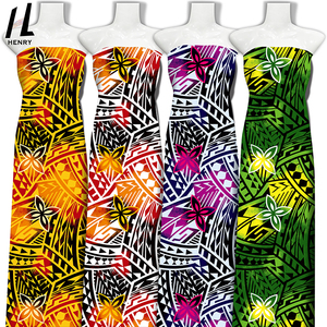 Henry 100% tela de poliéster Hawaiano Vintage polinesio Tribal impreso telas suave transpirable vestido <span class=keywords><strong>Material</strong></span> - Product Image 4