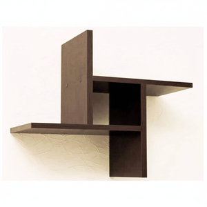 Meilleur design Home show support mural Étagère murale en bois Cube Décoration marron Lot de 1 Cube & Rectangle Design mordent - Product Image 1