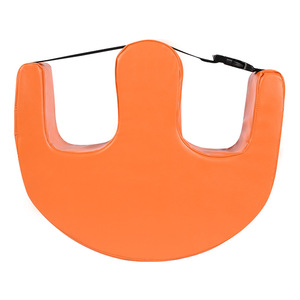 Colchoneta giratoria en forma de U para ancianos y pacientes paralizados, diseño ergonómico con correas de velcro, color naranja - Product Image 2