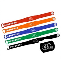 Bracelet en silicone NFC avec logo personnalisé multicolore, lecture/écriture, stockage RFID de 144 octets