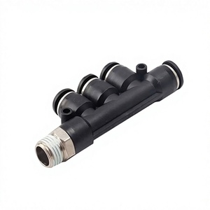 PKB Gewindegerade Fünfwege-Schnellkupplung mit variablem Durchmesser, pneumatische Schnellkupplung, Schnelltrachealkupplung 4 6 8 10 12 mm, 0,3 kg - Product Image 1