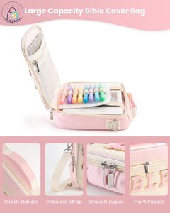 Muestra gratis de la fábrica de origen de lona bolso de mano para las mujeres con cremallera y compartimentos Crossbody grande Biblia Messenger bolso - Product Image 6