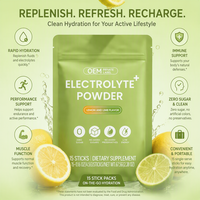 Mélange de poudre d'électrolytes naturels au citron vert pour marque privée OEM – Hydratation rapide, récupération énergétique quotidienne, complément bien-être