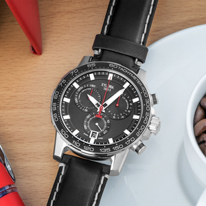 Montre à quartz chronographe de haute qualité pour hommes Montre-bracelet de sport en acier inoxydable - Product Image 3