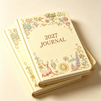Agenda quotidien personnalisé 2027, couverture rigide à motifs floraux, carnet de notes, papeterie, cadeau