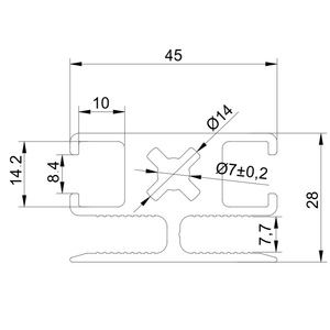 Shanghai Aluminum Safety Fence Aluminum Profile 2845 Frame Aluminum Profile Factory in Stock Frame Processing - Product Image 1