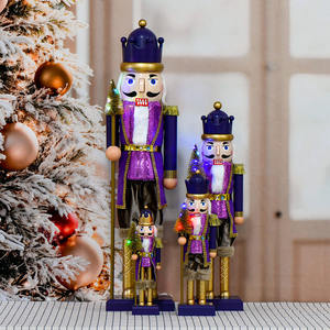 <span class=keywords><strong>Casse</strong></span>-noix en bois violet <span class=keywords><strong>de</strong></span> Noël avec lumières et son, ornements décoratifs, cadeau <span class=keywords><strong>de</strong></span> Noël, décoration <span class=keywords><strong>de</strong></span> Noël - Product Image 1