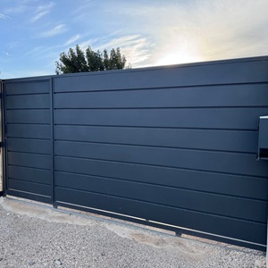 Puerta de Entrada Automática Moderna de Aluminio Corrediza con Motor Eléctrico, Puerta de Seguridad para Entrada de Vehículos para Uso Residencial - Product Image 2