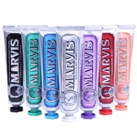 Dentifrice italien Marviss saveur menthe blanche 85ml pour adultes, nettoyage chimique de base, coffret original de 6, produit populaire sur internet