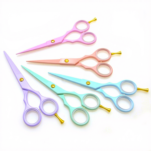 Tijeras de Peluquería Profesionales de Acero Inoxidable con 5 Colores de Recubrimiento en Polvo, para Peinar y Recortar Cejas - Product Image 1