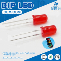 Diode LED InGaN à trou traversant DIP 5MM à jambes courtes, lentille transparente, couleurs blanc, rouge, vert, bleu, jaune, 3.4V 15, vente en gros usine
