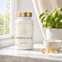 Capsules de vitamine D3 K2 B12 en gélules molles OEM/ODM pour le soutien osseux et immunitaire