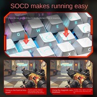 LANGTU MC68 New Ultra Topographic Keycap Magnetic Switch USB Wired Gaming Mechanical Keyboard 0.01mmRT 8Khz Low Delay