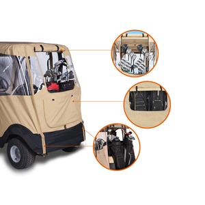 Golf Cart The New Goods The Road Golf Cart Cover 600D Oxford +PVC Transparent Plastic Golf Cart Rain Cover Waterproof Sunproof Golf Cart