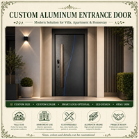 Portail de Sécurité Moderne en Alliage d'Aluminium de Luxe pour Villa, Jardin, Allée d'Entrée, Porte Coulissante ou Battante Extérieure Anti-Vol avec Grille