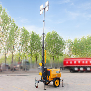 Livraison Gratuite 5 Tours d'Éclairage Mobiles Extérieurs EPA Tours d'Éclairage de Chantier HQ 9m Tours d'Éclairage Mobiles 4x400W 9m Télé - Product Image 2