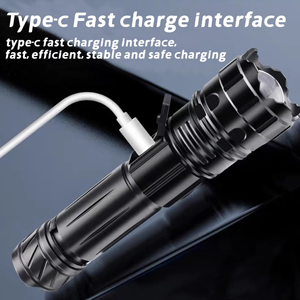 Суперяркий мощный тактический фонарь 1000 люмен, <span class=keywords><strong>5</strong></span> режимов, водонепроницаемый, перезаряжаемый светодиодный фонарик для экстренных случаев - Product Image 5