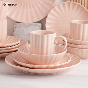 Service de vaisselle en céramique solide avec tasses, assiettes à fruits en céramique pour hôtel - Product Image 3