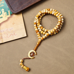 Nuevo Diseño, 99 Cuentas de <span class=keywords><strong>Rosario</strong></span> Hechas a Mano, Collar con Colgante de Luna y Estrella, Pulseras de Joyería de Moda al por Mayor - Product Image 5
