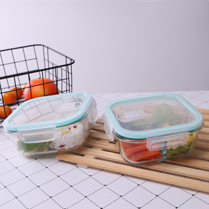 Recipientes de vidro para armazenamento de alimentos com tampas de travamento de vida inteira, recipientes herméticos para almoço, forno de micro-ondas e <span class=keywords><strong>freezer</strong></span> - Product Image 6