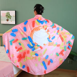 Manta redonda con estampado de frutas y tortitas, suave, de felpa, personalizada, para regalos, decoración del hogar, manta esponjosa - Product Image 4