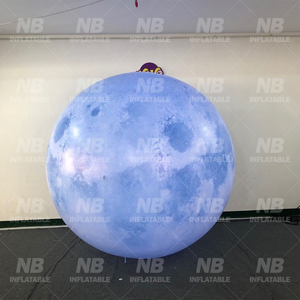 Globo Lunar Inflable LED para Exteriores 2023, para Decoración de Fiestas, Globo Lunar Inflable LED para Exteriores 2023 - Product Image 4