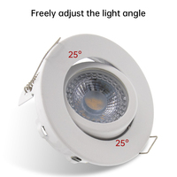 Nouveau downlight encastré moderne de 4e génération, résistant au feu, inclinable à 25 degrés, classé au feu, IP20, 50W, ampoule LED GU10, maison, bureau