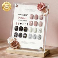 Kit de vernis gel en résine 6 couleurs pour nail art, soak-off UV/LED, avec poudre nude, blanc laiteux, noir à paillettes, noir argenté, effet atmosphère brisée