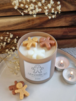 Bougie de Noël parfumée aux biscuits au gingembre personnalisée, décorations pour la maison avec une touche d'ambiance Diwali, en cire d'abeille, pour bars