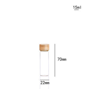 Vente en gros de bouteilles en verre borosilicate 50ml 90ml 120ml 150ml au design tubulaire avec bouchon à vis en argent - Product Image 5
