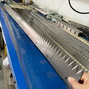 Lâmina serrilhada dentada para máquina de embalagem, faca longa de 800 mm para corte