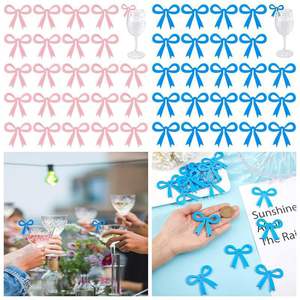 Marcadores de Bebidas con Lazo Acrílico Colorido, Elegantes para Fiestas, Bodas, Damas de Honor, para Champán, Etiquetas para Bebidas - Product Image 3