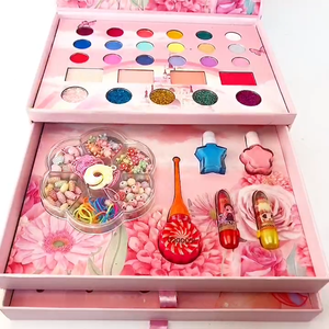 Kit de maquillage et de bijoux pour jeu d'imitation, perles DIY, jouets de princesse, cosmétiques lavables, miroir, ensemble de maquillage pour filles - Product Image 3