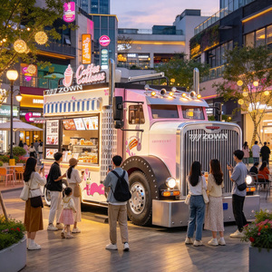 Remorque alimentaire entièrement équipée ZOWN, camion de cuisine mobile, chariot de vente de collations, boissons et glaces portable - Product Image 1