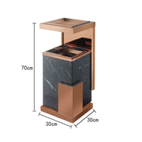 Poubelle à déchets en métal sur pied, cendrier, seau de rangement, acier inoxydable, taille personnalisée, extérieur, sans couvercle, en stock