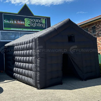 Boîte de nuit gonflable portable, tente cubique, tente gonflable, cabine photo, toile de fond, lumière LED, chapiteau gonflable pour boîte de nuit, 360