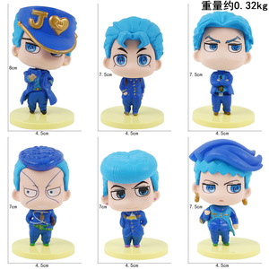 6 pcs Trish Una de oro experiencia Spice Girl Diavolo Bruno Bucciarati el viento de <span class=keywords><strong>Giorno</strong></span> <span class=keywords><strong>Giovanna</strong></span> figura JOJO es extraño aventura - Product Image 2